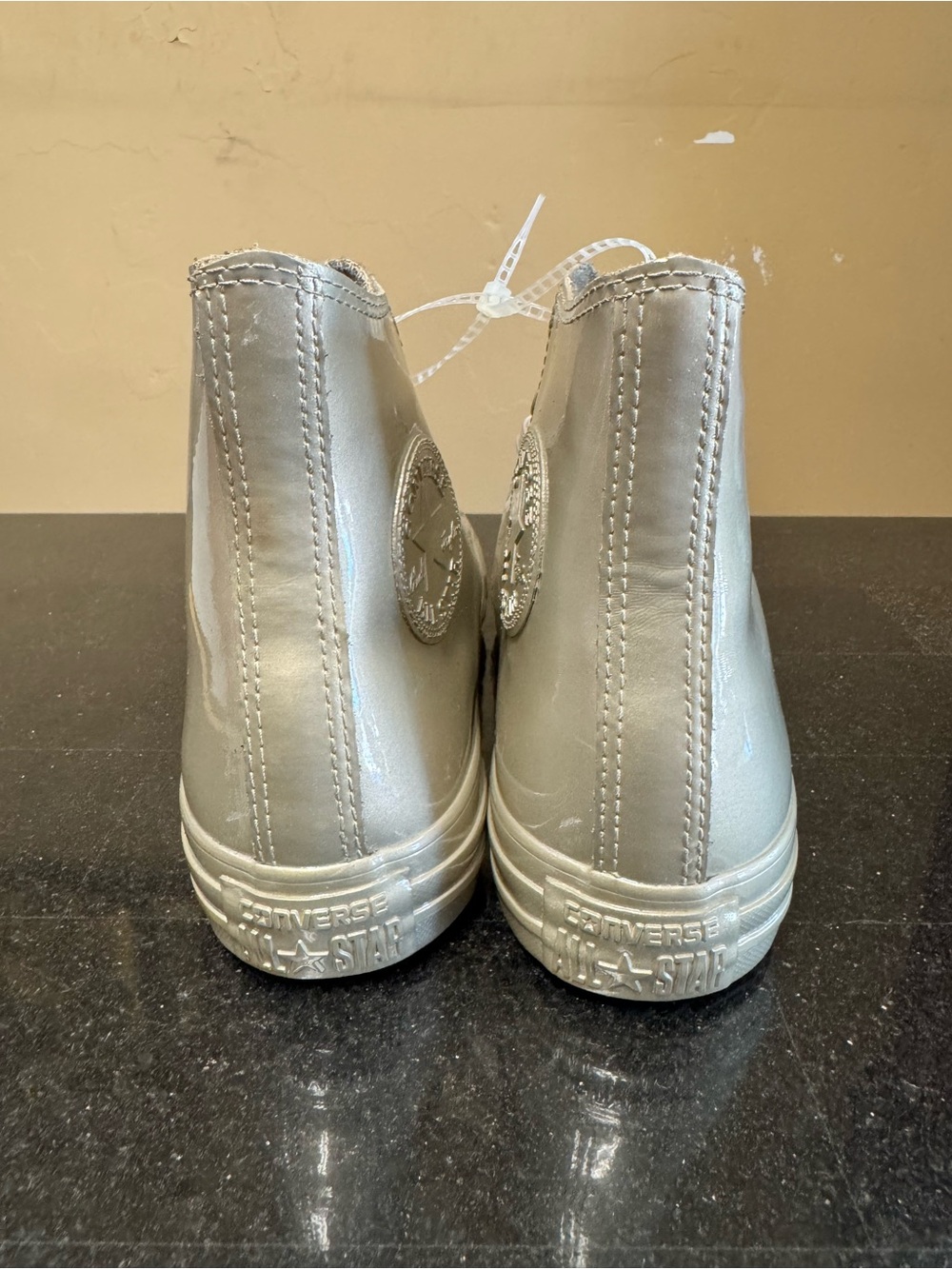Converse Metallic Beige High-Top Sneakers - Picture 3 of 4